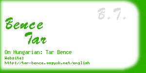 bence tar business card